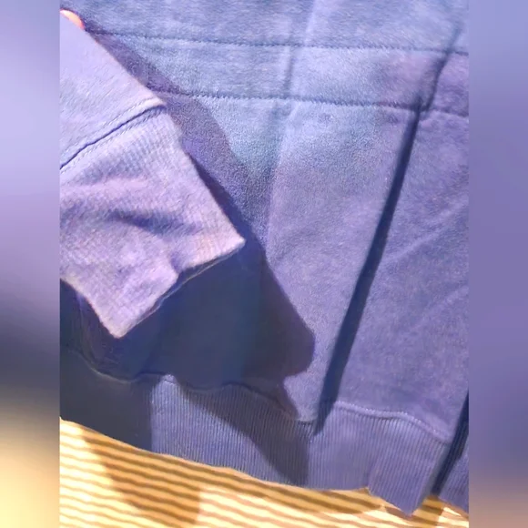 Womens Zip Up Hoodie-Blue-Lightweight-Lg - Picture 2 of 4